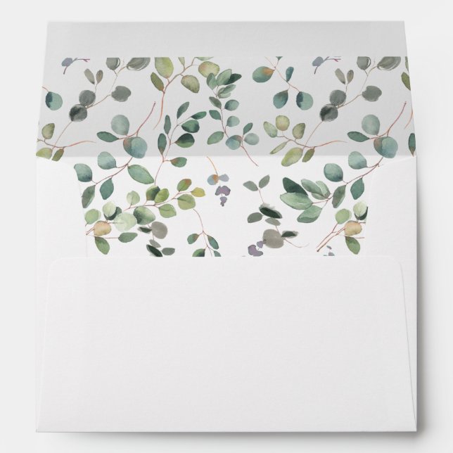 Rustic Eucalyptus Greenery Duo 1 Envelope (Back (Bottom))