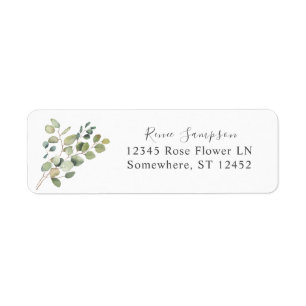 Rustic Eucalyptus Greenery Duo Return Address
