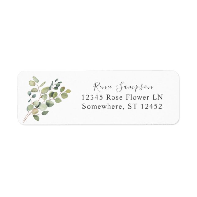 Rustic Eucalyptus Greenery Duo Return Address (Front)