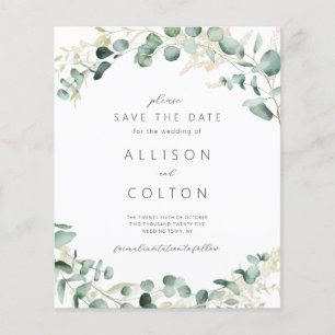 Rustic eucalyptus greenery sage green boho budget