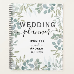Rustic Eucalyptus Greenery Sage Wedding Planner
