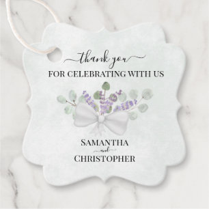 Rustic Eucalyptus & Lavender Wedding Thank You Favour Tags