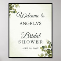 Rustic Eucalyptus Leaves Budget Bridal Shower Sing