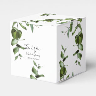 Rustic  Eucalyptus Leaves Wedding Favour Box
