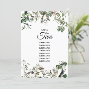 Rustic Eucalyptus Leaves Wedding Flat Table Card