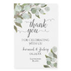 Rustic Eucalyptus Leaves Wedding Thank You Mini