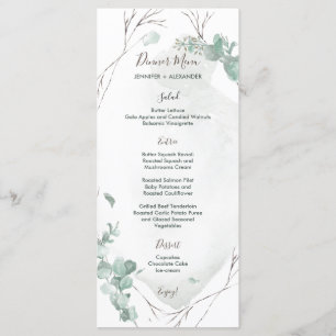 Rustic Eucalyptus Menu
