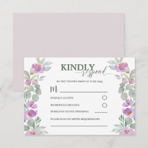 Rustic Eucalyptus Pink Wedding Details Enclosure C RSVP Card