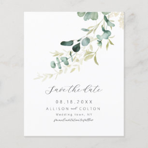 Rustic eucalyptus sage green greenery boho budget