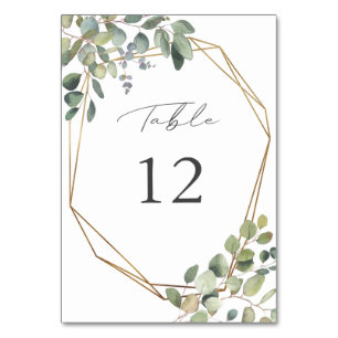 Rustic Eucalyptus Table Number