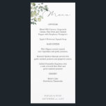 Rustic Eucalyptus Tall Menu<br><div class="desc">Match your wedding or party invitations or theme with your Rustic Eucalyptus Tall Menus. Made with hand painted,  watercolor eucalyptus.</div>