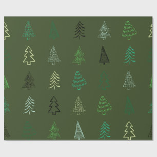 “Rustic Evergreen Christmas Wrapping Paper” Wrapping Paper