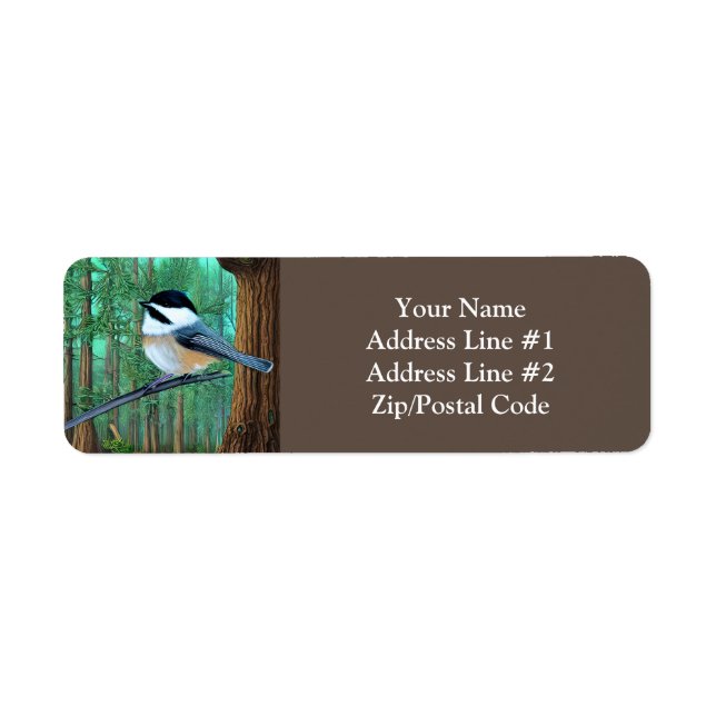 Rustic Evergreen Pine Chickadee (Front)