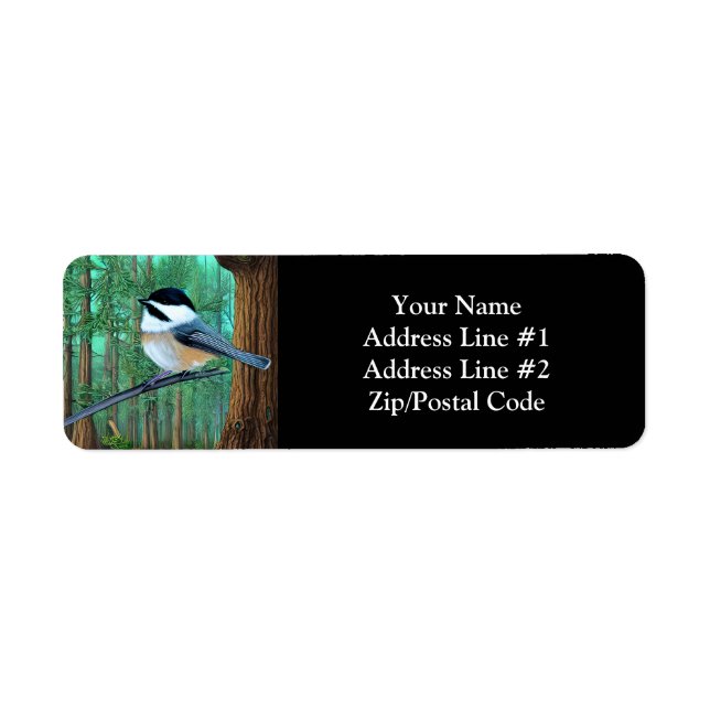 Rustic Evergreen Pine Chickadee (Front)