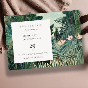 Rustic Exotic Tropical Forest Save The Date Card