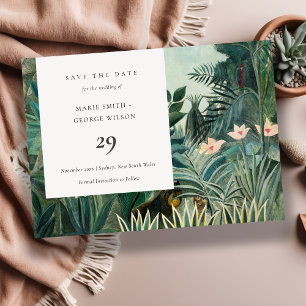 Rustic Exotic Tropical Forest Save The Date Card
