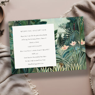 Rustic Exotic Tropical Forest Wedding Reception Enclosure Card