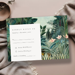 Rustic Exotic Tropical Rain Forest Wedding RSVP Enclosure Card