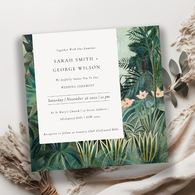 Rustic Exotic Tropical Rainforest Wedding Invite (Creator Uploaded)