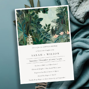 Rustic Exotic Tropics Forest Couples Shower Invite