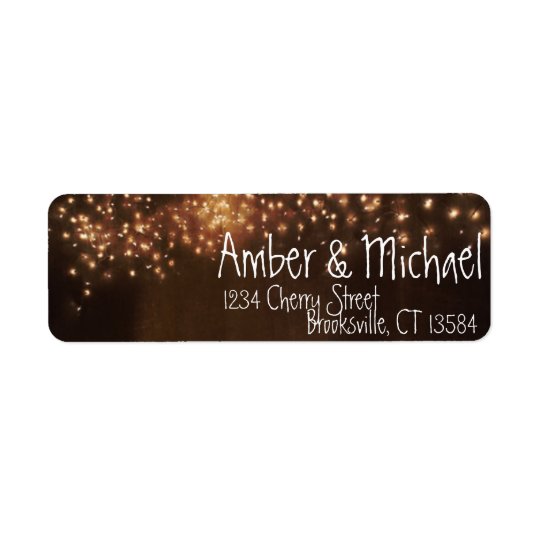 Rustic Fairy Lights Custom Vintage Address Labels