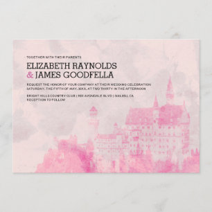Rustic Fairytale Castle Wedding Invitations