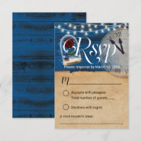 Rustic Fairytale Navy Blue Barn Wedding RSVP