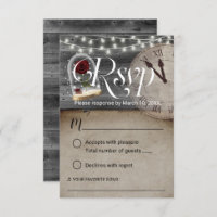 Rustic Fairytale Wedding Rose Glass Dome RSVP