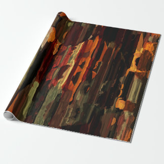 Rustic Fall Abstract Art Paint Texture Wrapping Paper