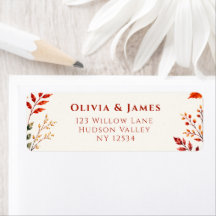 Rustic Fall Autumn Ivory & Orange Leaves