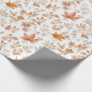 Rustic Fall Autumn Leaves Gift Wrapping Paper