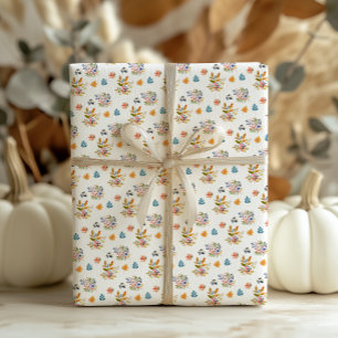 Rustic Fall Autumn Leaves Wrapping Paper