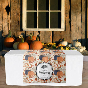 Rustic Fall Autumn Pumpkin Wildflower Thanksgiving Tapestry