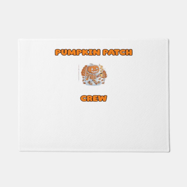 Rustic Fall Autumn Pumpkins Floral Leaves Classic  Doormat (Front)