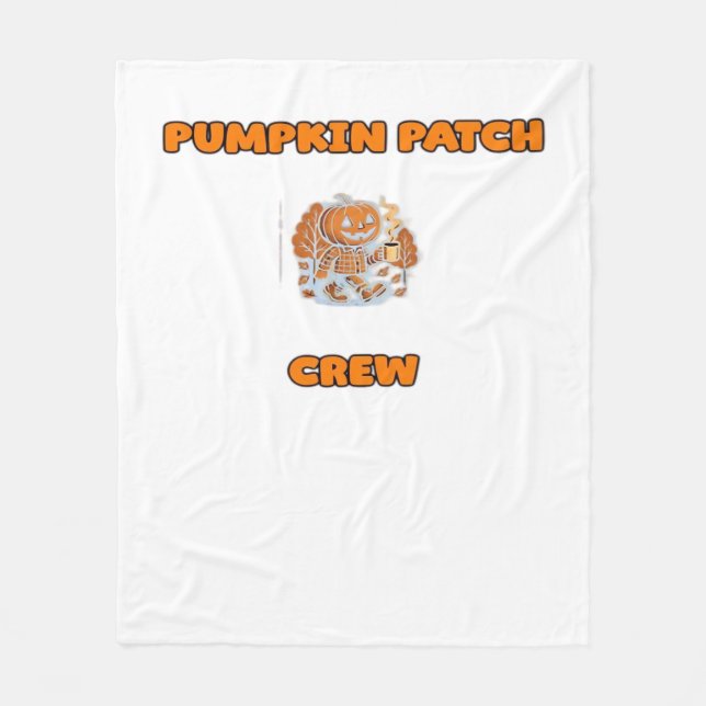 Rustic Fall Autumn Pumpkins Floral Leaves Classic  Fleece Blanket (Front)