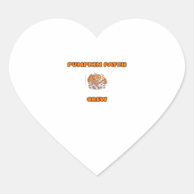 Rustic Fall Autumn Pumpkins Floral Leaves Classic  Heart Sticker (Front)