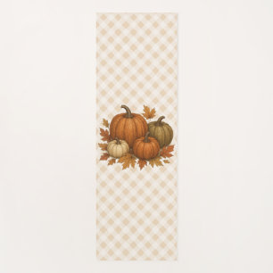 Rustic Fall/Autumn pumpkins & leaves Yoga Mat