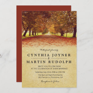 Rustic Fall Autumn Wedding Invitation