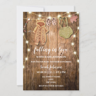 Rustic fall baby shower invitation