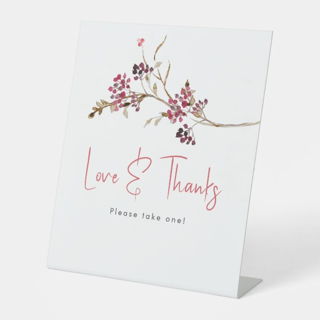 Rustic Fall Bridal Shower Favour Sign (Front)