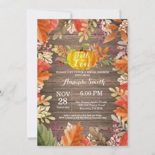 Rustic Fall Bridal Shower Invitation
