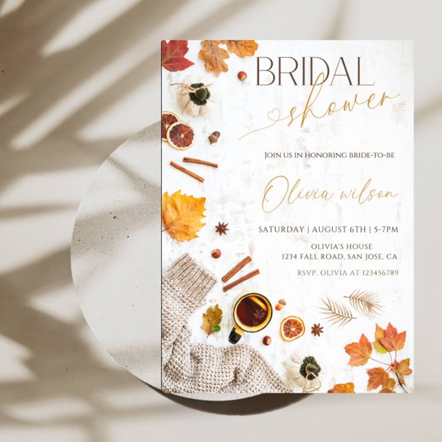 Rustic Fall Bridal Shower Party - Autumn Bride Invitation (Creator Uploaded)