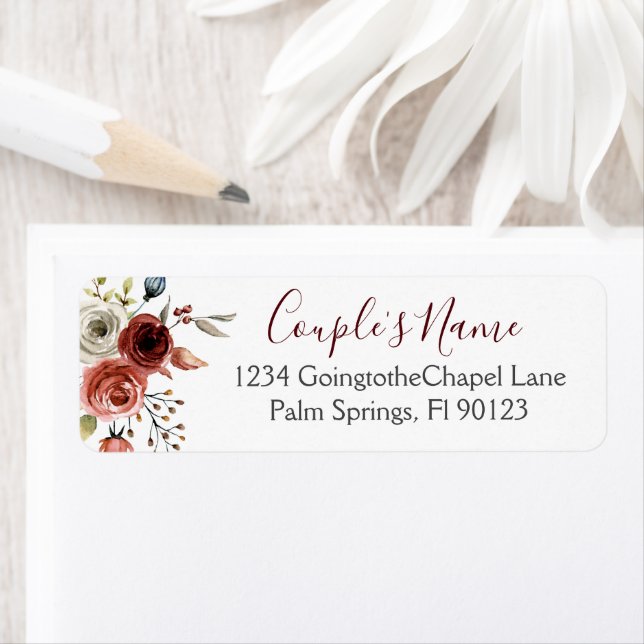Rustic Fall Brown Floral Wedding Invitation (Insitu)