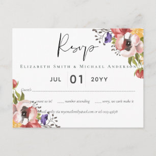 Rustic Fall Colours Wedding Collection - Budget Postcard