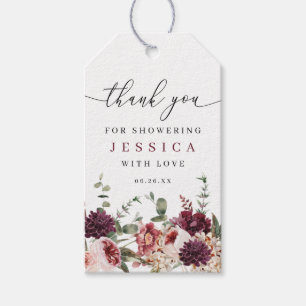 Rustic Fall Country Boho Bridal Shower Favour Gift Tags