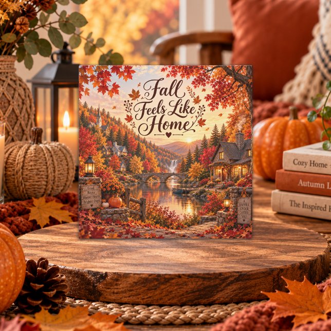 Rustic Fall Feels Like Home Illustration Card (Creator Uploaded)