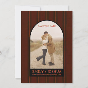 Rustic Fall Flat Save The Date Wedding Card Autumn