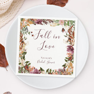 Rustic Fall Floral Napkin