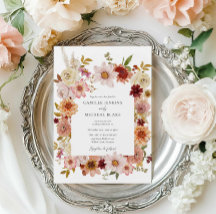 Rustic Fall Floral Photo Wedding