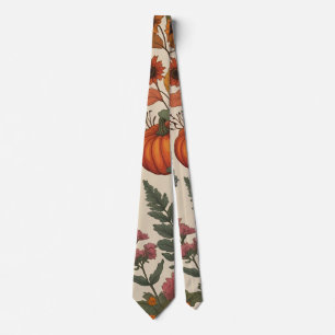 Rustic Fall Floral Pumpkin–Autumn Harvest Tie